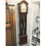 A Widdop modern dark wood stained long case clock