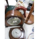 A Smith Mantel clock with key,