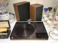 A Bang & Olufson Beogram 4002 record player with 1702 & 1001 speakers