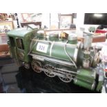 A tin/metal model of a steam train