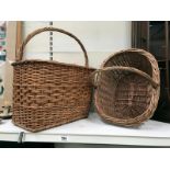 A2 wicker shopping baskets