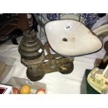 A Crapper & Co kitchen scales and weights