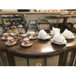 A coffee set and Old Country Spray cups, saucers,