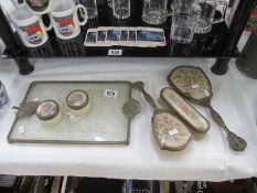 A 6 piece vintage dressing table set a/f