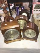 3 old mantel clocks for repair and 1 other