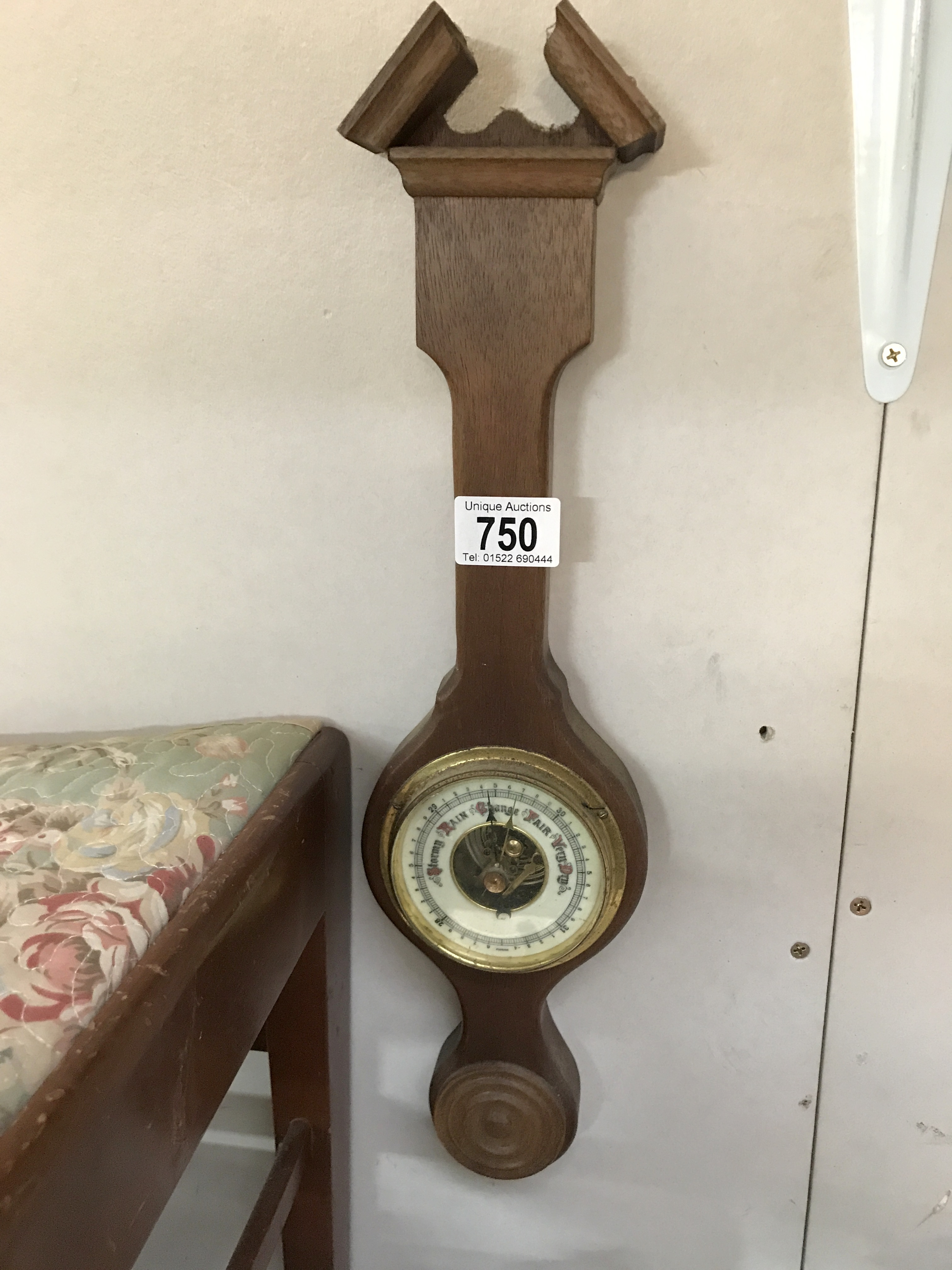 A small mahogany barometer