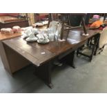 A drop leaf dining table