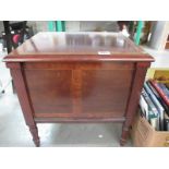 A Victorian inlaid mahogany commode / pot plant stand