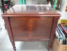 A Victorian inlaid mahogany commode / pot plant stand