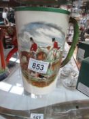 A First Over pottery tankard featuring hunt scene