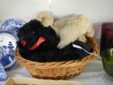 3 vintage poodle nightdress cases including 1 which has a Thorens musical movement (plus small dog