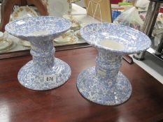 A pair of Burgess and Leigh Burgess Chintz design candleholders