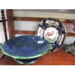 A vintage Sylvac fruit bowl and cabinet plate