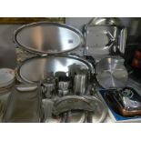 A large lot of mainly boxed Chichester stainless steel kitchen ware etc.