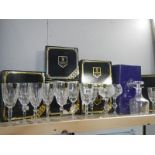 A quantity of boxed Edinburgh crystal wine glasses (5 x 2),