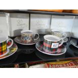 5 boxed cups and saucers by Dunoon
