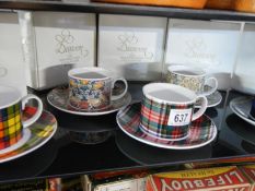 5 boxed cups and saucers by Dunoon