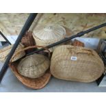 A quantity of wicker baskets etc.