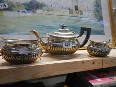 A silver plated tea set