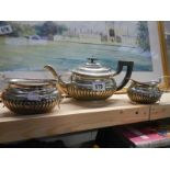 A silver plated tea set