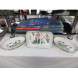 3 Spode flower bowls/trays