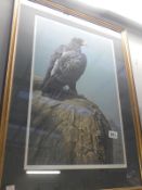 A ltd. ed. print of an Eagle high upon a mountain top, no.