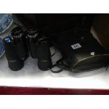 A pair of Pathescope binoculars 10 x 50