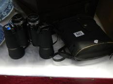 A pair of Pathescope binoculars 10 x 50