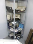 A collection of approximately 12 boxed cutlery sets