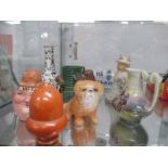 A quantity of china and pottery items including Lladro sign