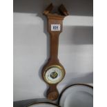 A small mahogany barometer