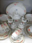 A Royal Doulton tea set with approx.