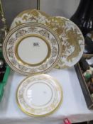 A selection of gilded plates 2 Royal Crown Derby,