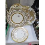 A selection of gilded plates 2 Royal Crown Derby,