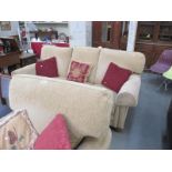 A good 3 seater settee and one armchair