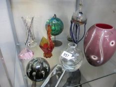 A good lot of art glass including Portmeirion,