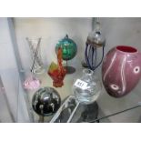 A good lot of art glass including Portmeirion,