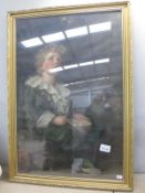 An Edwardian framed and glazed Pears print of Bubbles by Millais