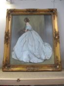 A glazed print in gilt frame after J Pemberton Longman signed entitled The Sound of Music,