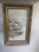 A framed oil on canvas coastal scene European school