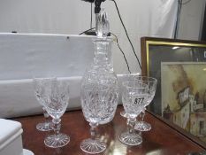 A decanter and 6 glasses