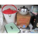 A fabulous lot of vintage kitchenalia including and Automatic Duchess potato peeler in original box;