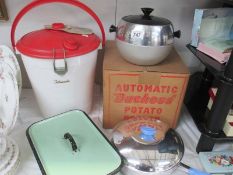 A fabulous lot of vintage kitchenalia including and Automatic Duchess potato peeler in original box;