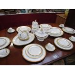 Approximately 45 pieces of Royal Doulton Royal Gold china