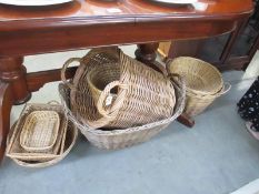 A quantity of wicker baskets