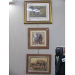 A Limited Edition print of a Leopard & Cubs and 2 prints of elephants