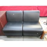 2 faux leather chairs / seats