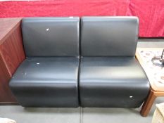 2 faux leather chairs / seats
