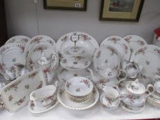 A Royal Albert Moss Rose 83 piece dinner service ****Condition report**** First