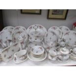 A Royal Albert Moss Rose 83 piece dinner service ****Condition report**** First